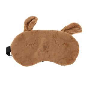 Adjustable Cartoon Rabbit Eye Mask Coffee Color